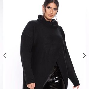 Back - Turtle Neck Sweater